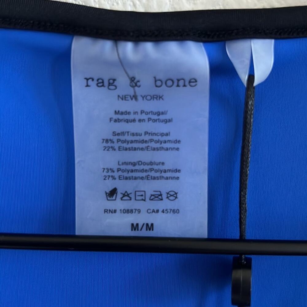 NWT Rag & Bone Zip One Piece Swimsuit Cobalt Blue W294T14JK Medium - Picture 4 of 12